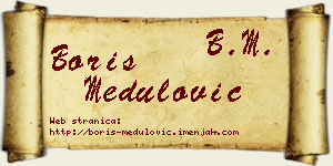 Boris Medulović vizit kartica
